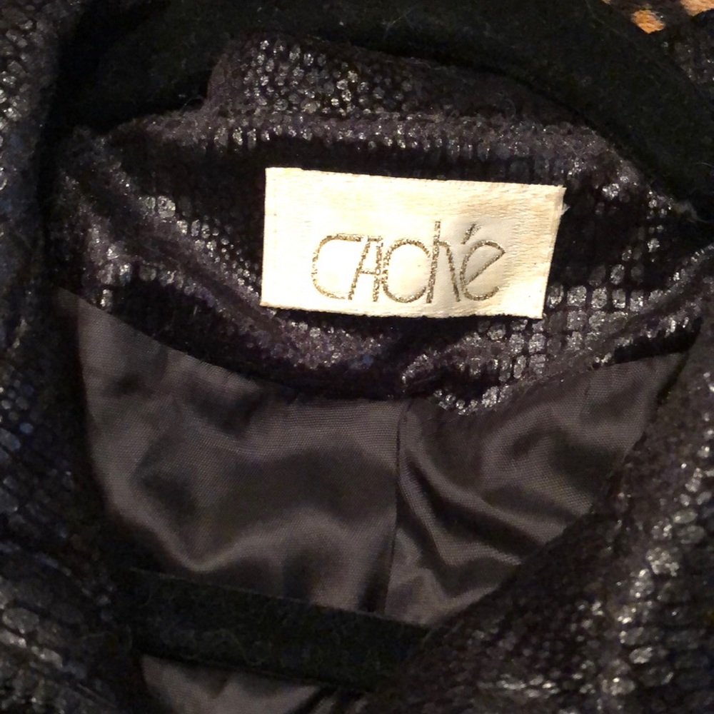 Cache Black Faux Snake Print Jacket - image 5